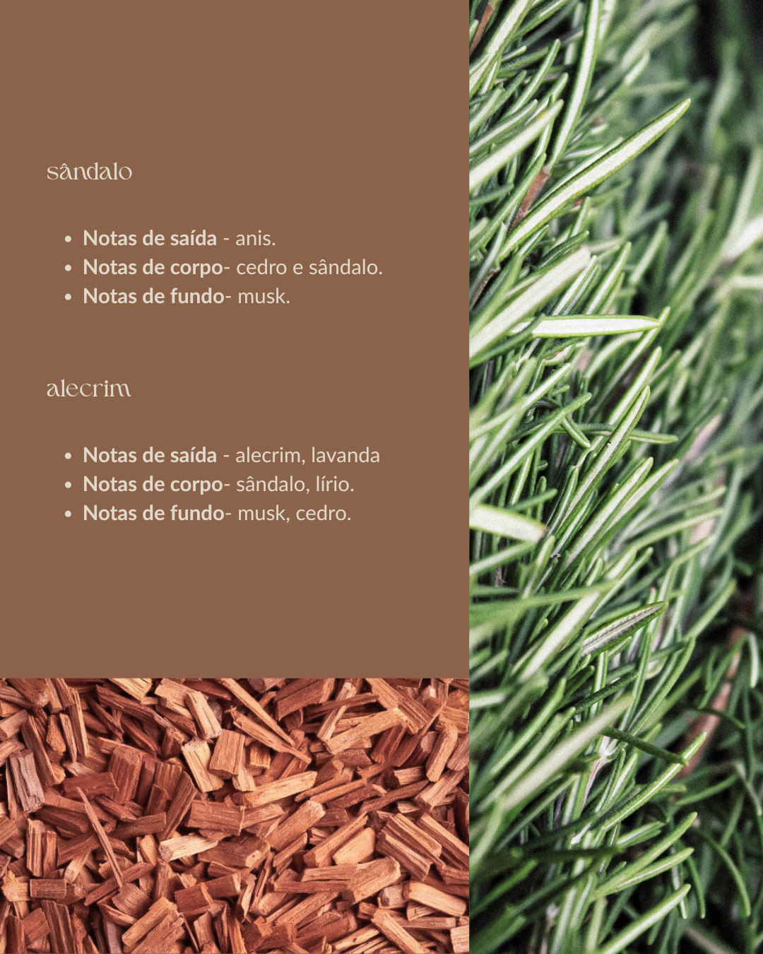 Vela Aromática Sândalo & Alecrim